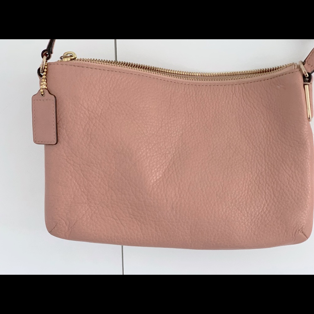 Coach blush pink cross body bag. 9”x7”